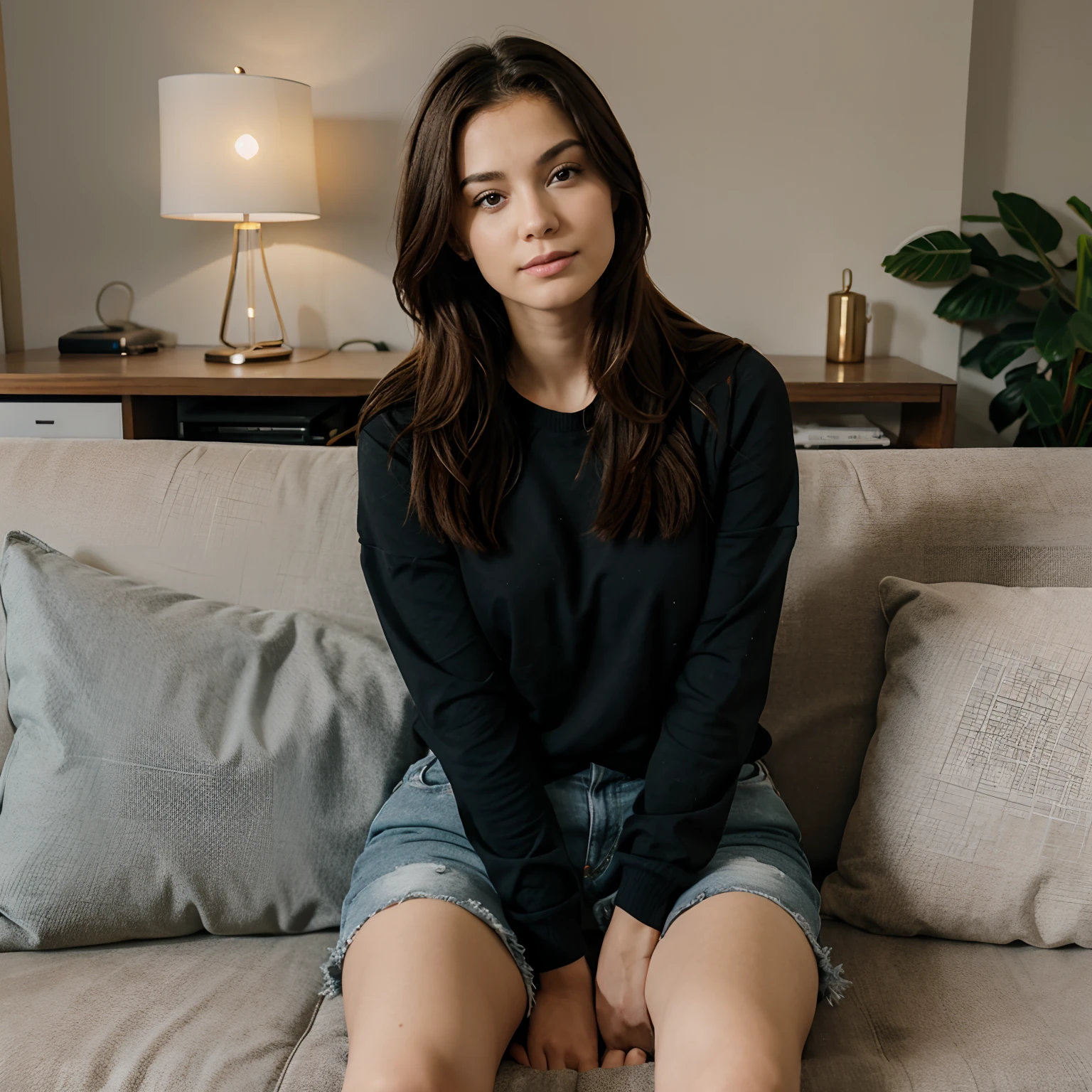 Sitting on the couch