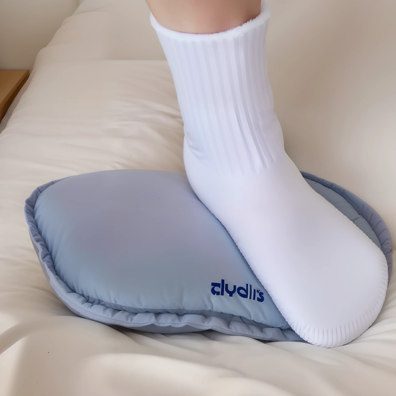 Alafeld's feet rested on the pillow on the bed with the pillow, komono, Foot, soft pads, soothing, soft - warm, [ [ soft ] ], easy to use, soft. High quality, relaxing, soft!!, Comfort, very cozy], slippers, adolable, inflatable future shoes, thick lining, Foot pack, with a soft