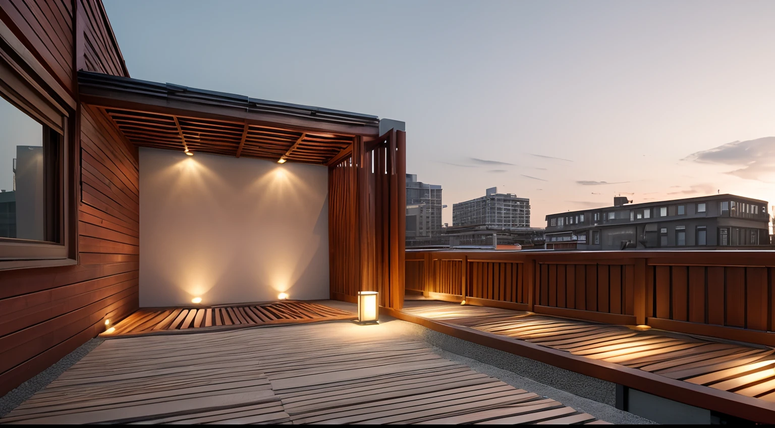 RAW photo, Masterpiece, high quality, best quality, authentic, super detail,(rooftop:1.3), apartment balcony, city view, (meditation space:1.3), zen garden, retractable roof pergola, (wood:1.3), (stone wall:1.1), iron railing, (zen path:1.4), vegetable patch, day ight, 8k uhd, dslr, soft lighting, high quality, photography shot with Leica CL with Leica Summilux-TL 35mm f-1.4 ASPH