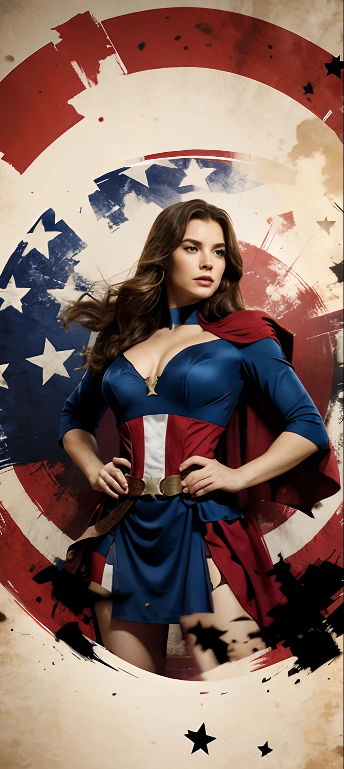 Capitan America dress and effective background