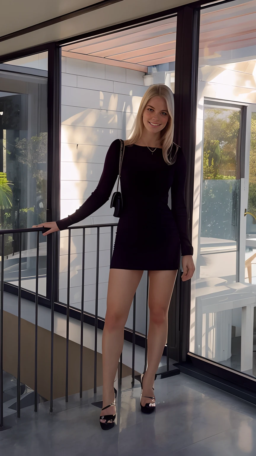 Rosto de uma mulher, americana, 25 anos, pale skin and freckles, olhos cinzas, nariz delicado, soft and delicate lips, cabelo blondie cinza longo e ondulados, sorriso meigo