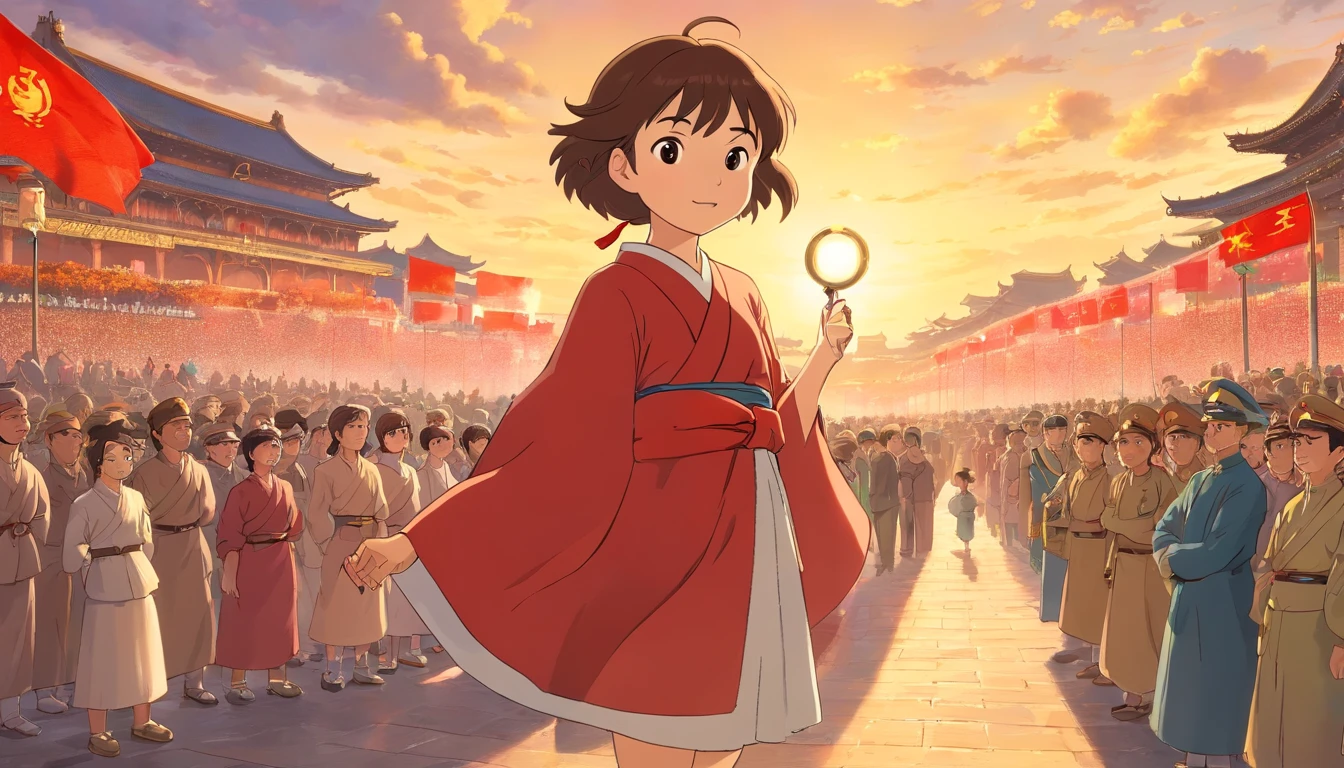 great masterpiece,Ultra-realistic picture scenes,Love and blessings for the country,Authority and glory of the state,History and culture of the country,Joy and vitality,Prosperity and solidarity,People's Republic of China,Tiananmen Square, beijing,Celebrating National Day