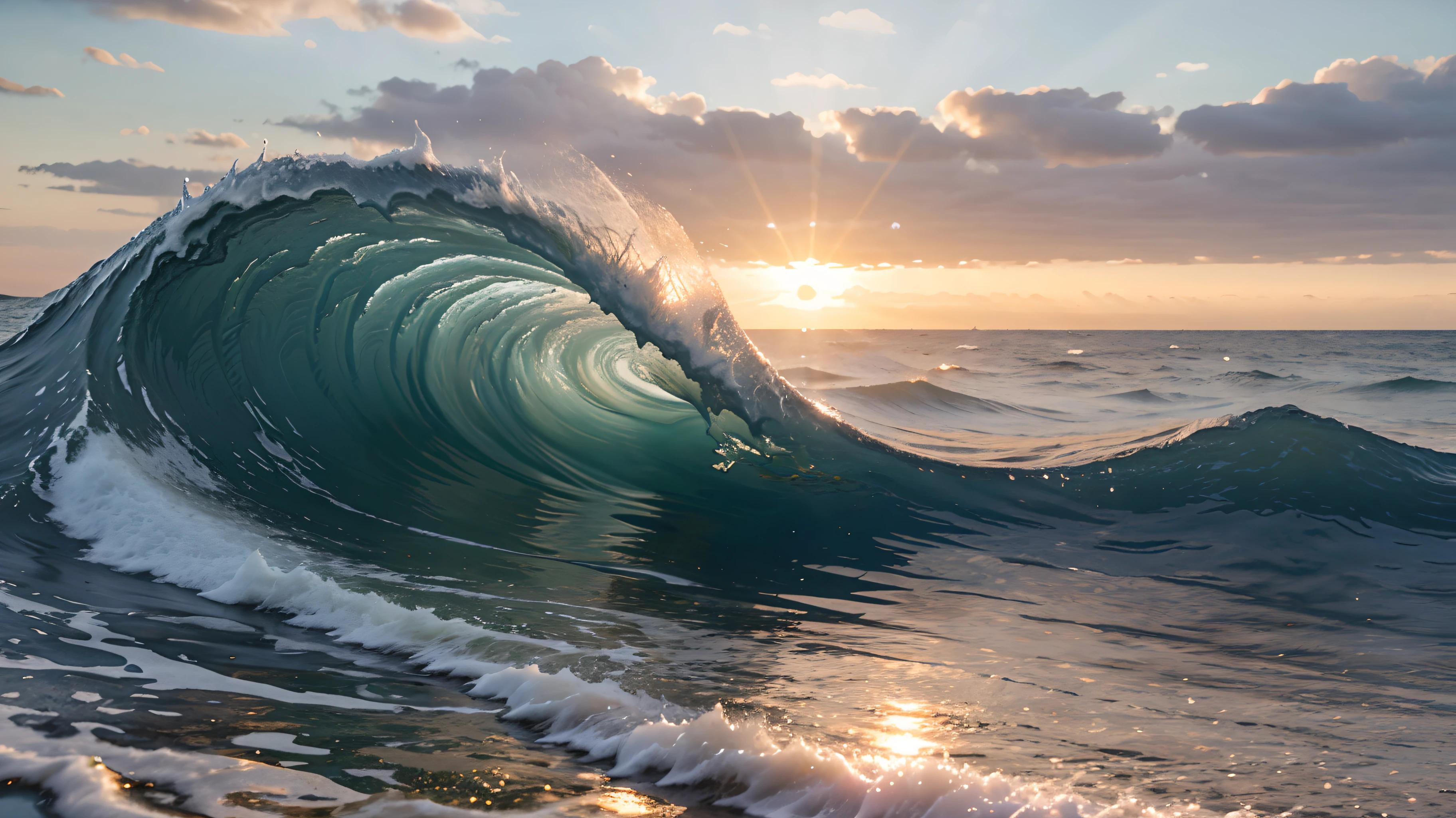 Foam from wave