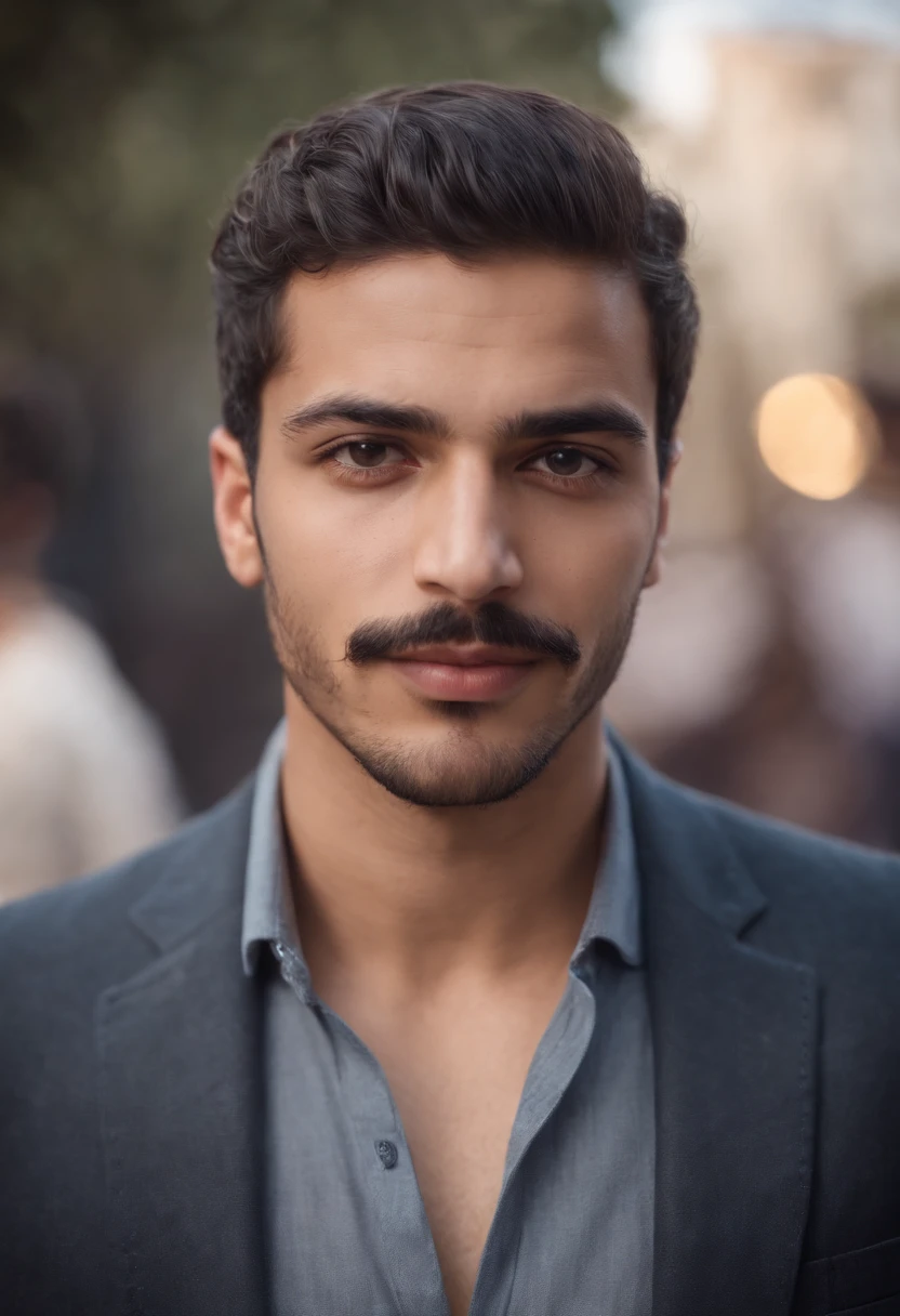 22 year-old Egyptian handsome man with big moustache