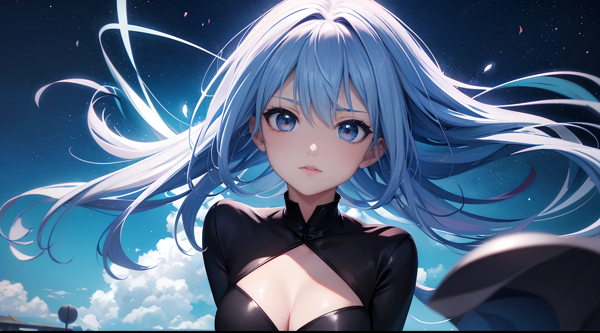anime com cabelo azul e colete vermelho com olhos azuis, estilo anime 4K, Anime Art Wallpaper 8K, arte de anime digital detalhada, badass anime 8 k, arte de anime digital, Anime Art Wallpaper 4K, Anime Art Wallpaper 4K, arte digital estilo anime, estilo anime. 8k, Papel de parede anime 4k, Anime Wallpaper 4k, 4k anime wallpapers