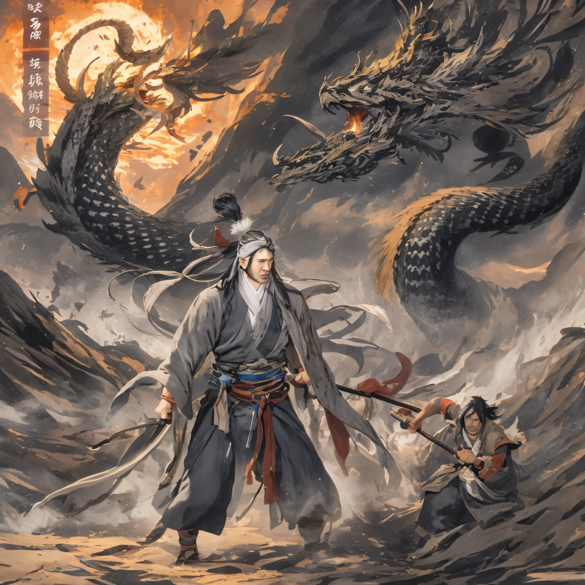 32K,Qin Yu flew into the Immortal Demon Realm, Chance encounter with Liu Hanshu, He saw in him his former self, It was decided to take him as an apprentice, Teach him how to protect himself, But because of the Tibetan star map, He established relationships with the Liu family and the Jade Sword Sect, It opens with the death of Liu Hanshu, Qin Yu embarked on the road of confrontation with a strong enemy, Working hard, Make yourself stronger, Stick to your own core path of justice, I also want to protect the people I care about, The three brothers took off, And embarked on a long journey to find a good brother, Qin Yu, Where are Xiao Hei and Hou Fei(canyons)Climb the streets(Doomsday Stream)eyes filled with angry,He clenched his fists,Rush up,Deliver a fatal blow to your opponent,full bodyesbian,Full Body Male Mage 32K(Masterpiece Canyon Ultra HD)Long flowing black hair,Campsite size,zydink, The wounded lined up in the streets(canyons)Climb the streets, The scene of the explosion(canyons), (Linen batik scarf), Angry fighting stance, looking at the ground, Batik linen bandana, Chinese python pattern long-sleeved garment, canyons(Abstract propylene splash:1.2), Dark clouds lightning background,Flour flies(realisticlying:1.4),Black color hair,Flour fluttering,rainbow background, A high resolution, the detail, RAW photogr, Sharp Re, Nikon D850 Film Stock Photo by Jefferies Lee 4 Kodak Portra 400 Camera F1.6 shots, Rich colors, ultra-realistic vivid textures, Dramatic lighting, Unreal Engine Art Station Trend, cinestir 800,Flowing black hair,(((Jungle Canyon)))The wounded lined up in the streets(vale)Climb the streets,Movie master real-time image quality(tmasterpiece,k hd,hyper HD,32K)Long flowing glossy black hair,Tang dynasty complex,zydink, a color,Morning(canyons), (Linen batik scarf), Combat posture, looking at the ground, Linen bandana, Chinese python pattern long-sleeved garment, Morning(Abstract gouache splash:1.2), Dark clouds lightning background,sprinkling
