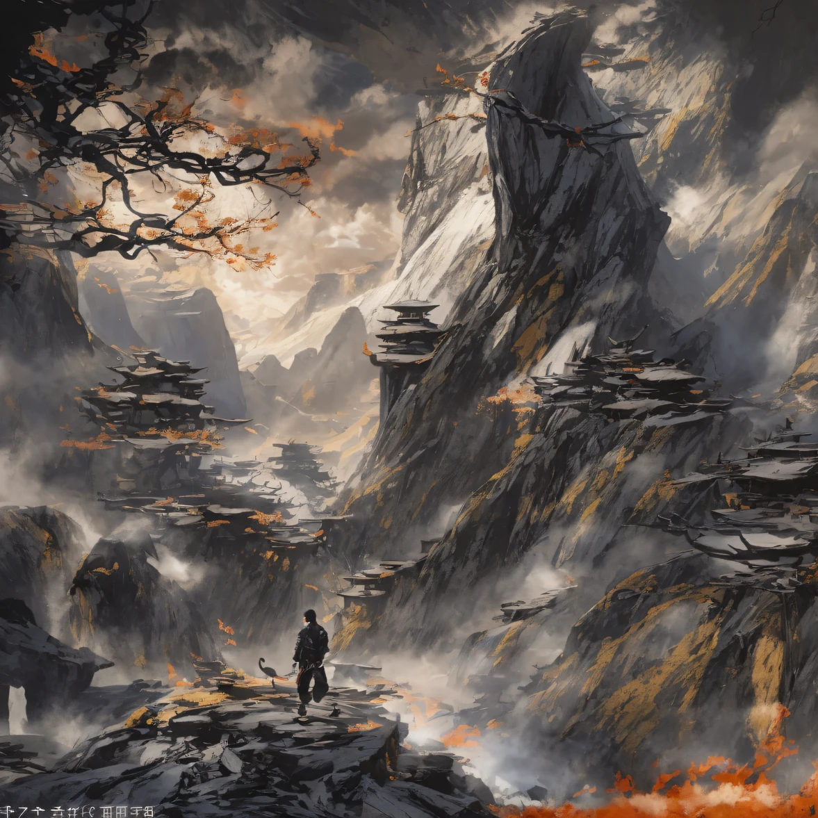 32K，Qin Yu flew into the Immortal Demon Realm, Chance encounter with Liu Hanshu, He saw in him his former self, It was decided to take him as an apprentice, Teach him how to protect himself, But because of the Tibetan star map, He established relationships with the Liu family and the Jade Sword Sect, It opens with the death of Liu Hanshu, Qin Yu embarked on the road of confrontation with a strong enemy, Working hard, Make yourself stronger, Stick to your own core path of justice, I also want to protect the people I care about, The three brothers took off, And embarked on a long journey to find a good brother, Qin Yu, Where are Xiao Hei and Hou Fei（canyons）Climb the streets（Doomsday Stream）eyes filled with angry，He clenched his fists，Rush up，Deliver a fatal blow to your opponent，full bodyesbian，Full Body Male Mage 32K（Masterpiece Canyon Ultra HD）Long flowing black hair，Campsite size，zydink， The wounded lined up in the streets（canyons）Climb the streets， The scene of the explosion（canyons）， （Linen batik scarf）， Angry fighting stance， looking at the ground， Batik linen bandana， Chinese python pattern long-sleeved garment， canyons（Abstract propylene splash：1.2）， Dark clouds lightning background，Flour flies（realisticlying：1.4），Black color hair，Flour fluttering，rainbow background， A high resolution， the detail， RAW photogr， Sharp Re， Nikon D850 Film Stock Photo by Jefferies Lee 4 Kodak Portra 400 Camera F1.6 shots, Rich colors, ultra-realistic vivid textures, Dramatic lighting, Unreal Engine Art Station Trend, cinestir 800，Flowing black hair,（（（Jungle Canyon）））The wounded lined up in the streets（vale）Climb the streets，Movie master real-time image quality（tmasterpiece，k hd，hyper HD，32K）Long flowing glossy black hair，Tang dynasty complex，zydink， a color，Morning（canyons）， （Linen batik scarf）， Combat posture， looking at the ground， Linen bandana， Chinese python pattern long-sleeved garment， Morning（Abstract gouache splash：1.2）， Dark clouds lightning background，sprinkling
