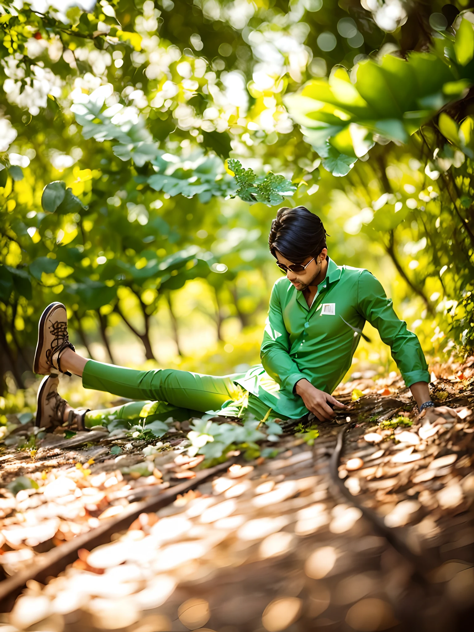 Green colour shirt