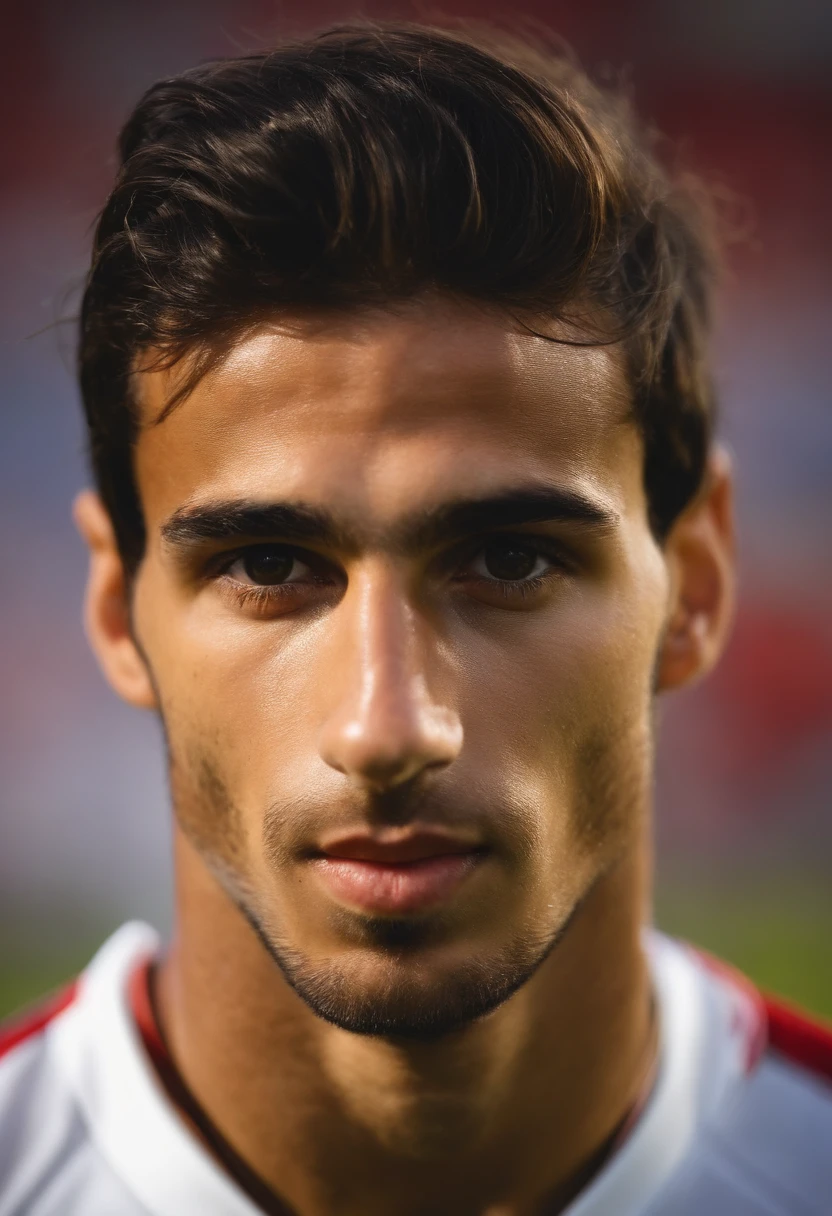 Uruguayan nationality, Born in 2008, 21-year-old, South Americans, Central midfielder, Face only, Frontal photo