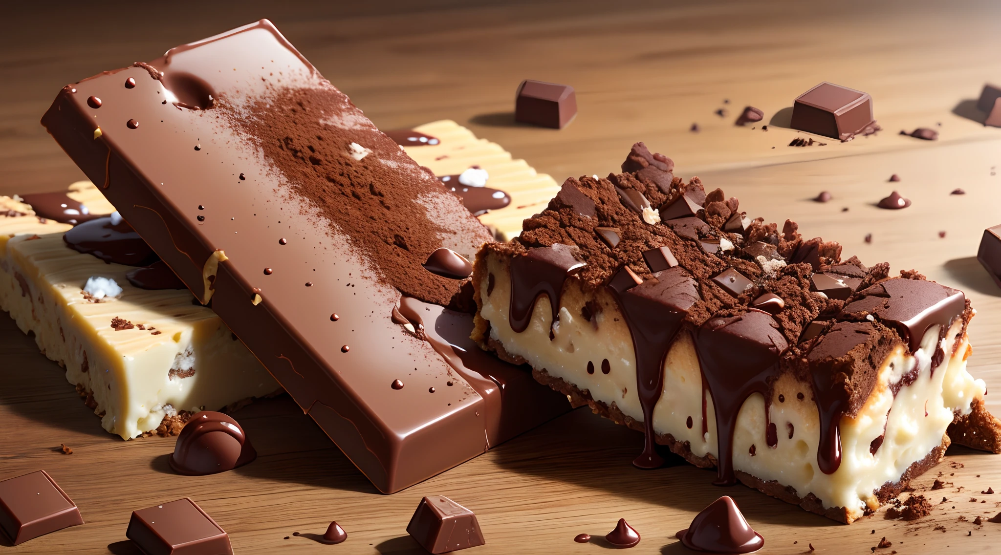 Chocolate bar crumbling