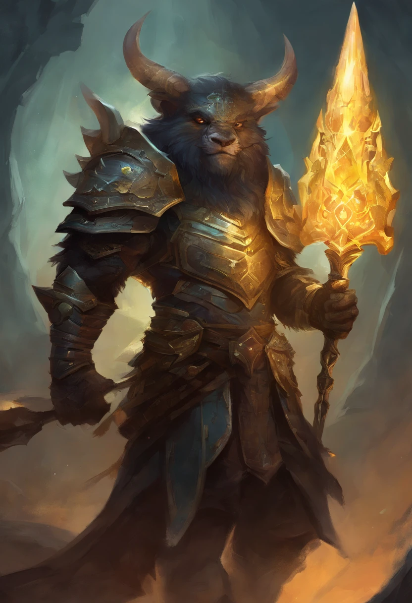 Front, close portrait, bugbear, goblin form, male, armoured, mace, malevolent, hiding, dungeon, black hood, light armor, shield