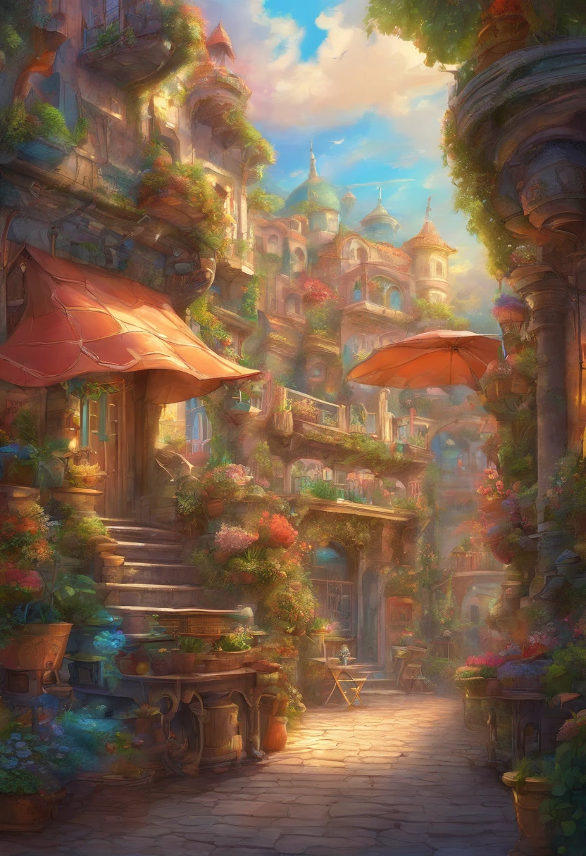 air conditioners,pipes, wires, utility mechanisms,grocery store,fruit stand
Best quality, masterpiece, ultra high res,(intricate details:1.4), colorful details, iridescent colors, BREAK illustration, 4k, ultra detailed,
flowering terraces, colorful vegetation