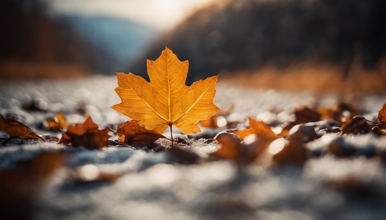 End of autumn、Winter footprint、Happiness、Thanks