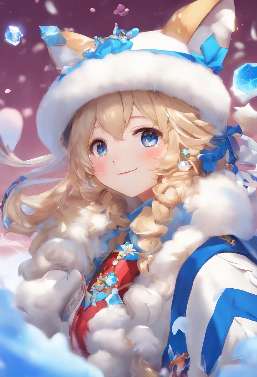 (breathtaking scenery、Arctic Circle、drift ice:1.1),１with animal１a person、short blond hair、With snowflake shaped hair ornament、Talking to a white bear on the ice floes、Beautiful woman、Red Japanese umbrella、((White Japanese Clothing、Cute Penguins:1.3))、White Nights、Aurora、Stars of the Galaxy々、milkyway、​masterpiece、realisitic。Photorealsitic、((Cat's ears、 no sleeves, Wine Red Baseball Cap:1.2)),Blue eyes, Jewelry, earrings, Piercing, BREAK,General Aiden Def