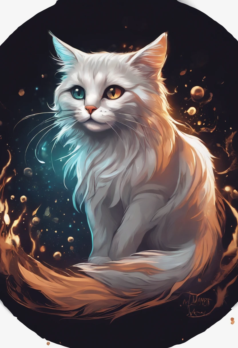 Prompt Cat A close up of a cat with a blue eyes sitting in a circle - SeaArt AI
