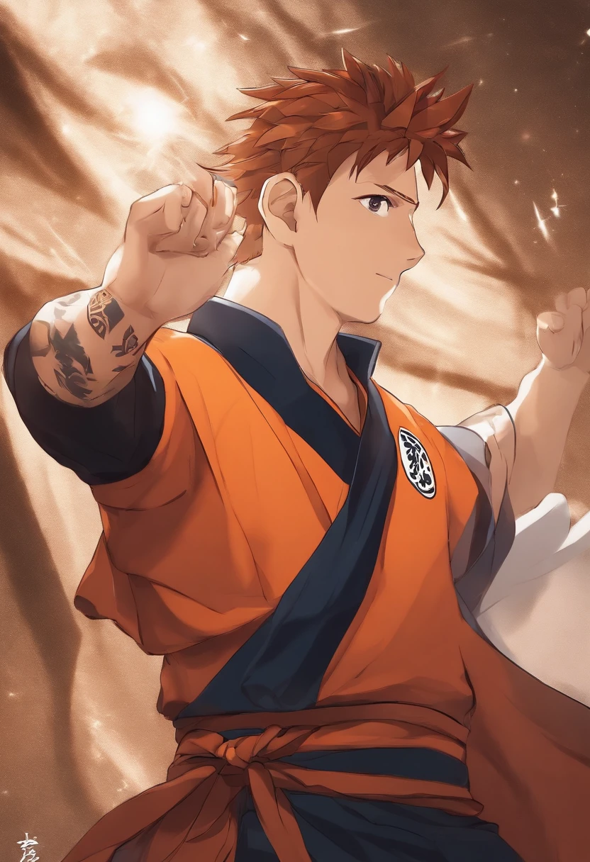 Messi vestido com roupa do anime Naruto