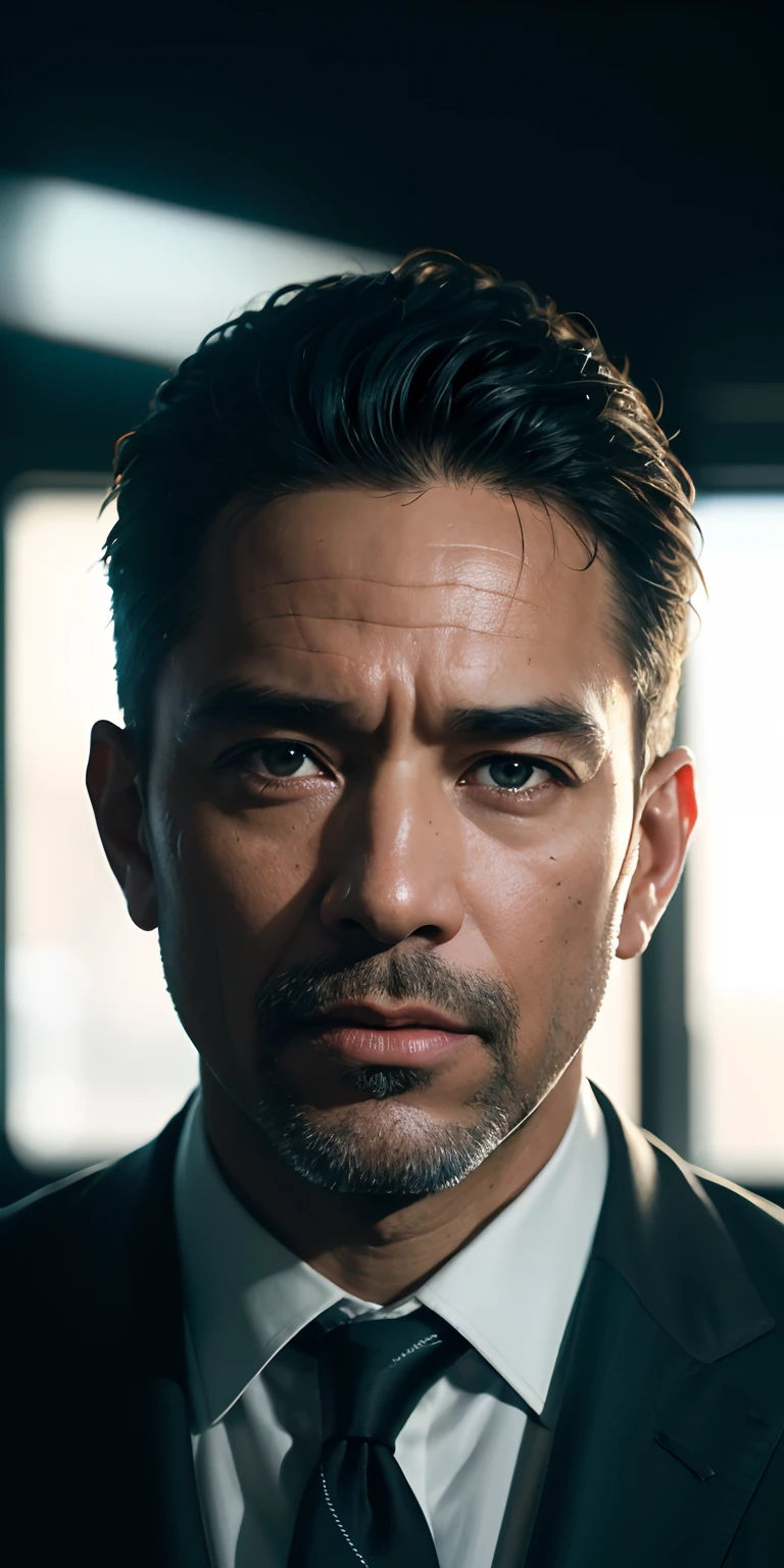 (((Businessman in suit))), In his desk office, Photorealistic, Photo, masutepiece, Realistic, Realism, Photorealism, ( High contrast), (((photorealistic digital art trending on Artstation 8k HD high definition detailed realistic))), Skin Texture, Hyper Detailed, Realistic skin texture, armature, Best Quality, ((超A high resolution)), (Photorealistic:1.4),, High resolution, Detailed, Raw photo, Sharp Re, by lee jeffries 「Nikon D850 Film」Stock Photo 4 Kodak Portra 400 Camera F1.6 lens rich colors hyper realistic lifelike texture dramatic lighting unrealengine trending on artstation cinestill 800,