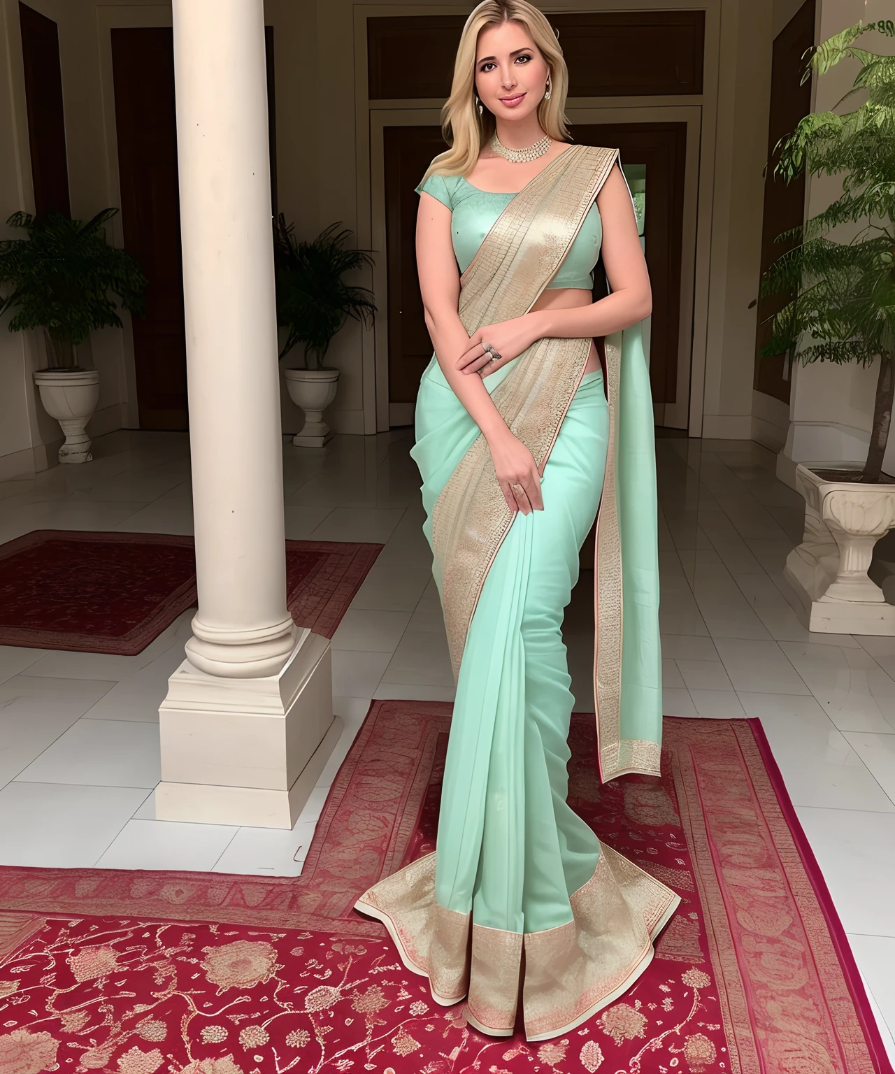 Ivanka trump in nice saree