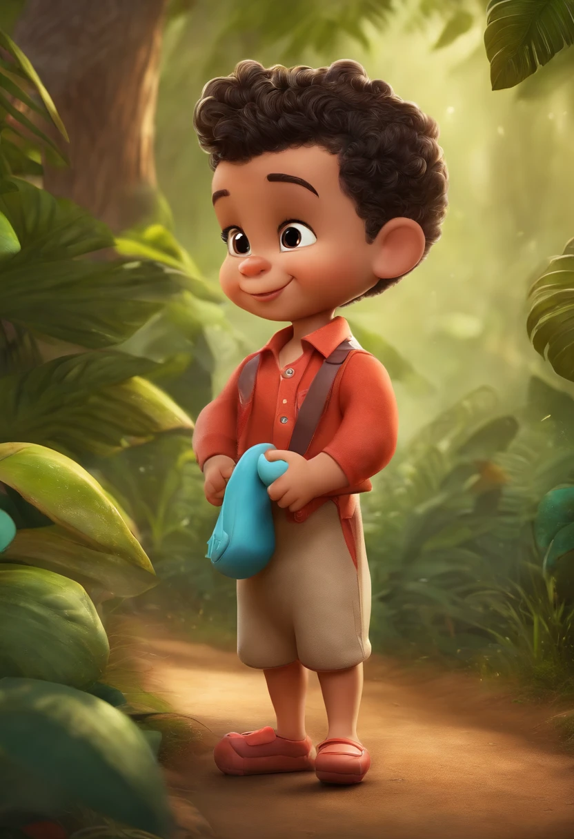Cristiano Ronaldo baby Disney em uma floresta