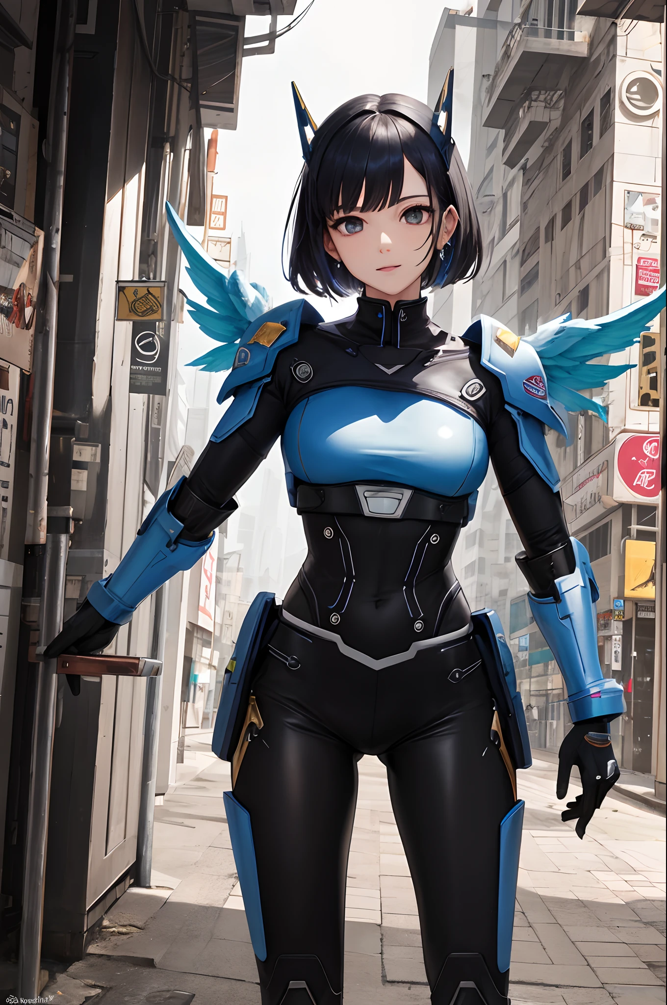 master part,(melhor qualidade),altamente detalhado,ultra-detalhado,1girl,(mechanical wings:dourado,olhos brilhantes:azul,Goldenrarmor:1.2,orelhas alongadas:0.8),(Cyberpunkcidade:1.5,arma:energy blade),(paisagem de fantasia:1.2,natural lighting:1.5,confident expression),(panorama:1.2),Mecha, sorrir,angle,Anjos, Asas,ouro,.RAW,fechar para cima