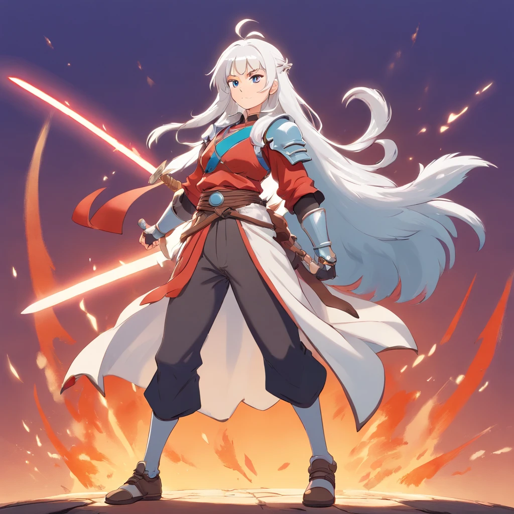 woman fighter with a white hair, detailed full body concept, front and back and side of the same character( ( character concept art ) ), simple background.