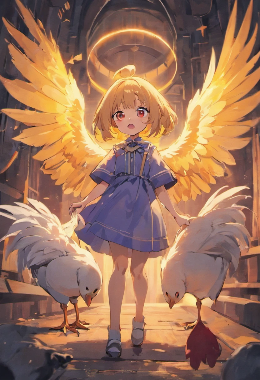A chicken,Exaggerated chicken with big eyes,Crazy zoo style, Chicken animals, Chicken, Cute chickens,