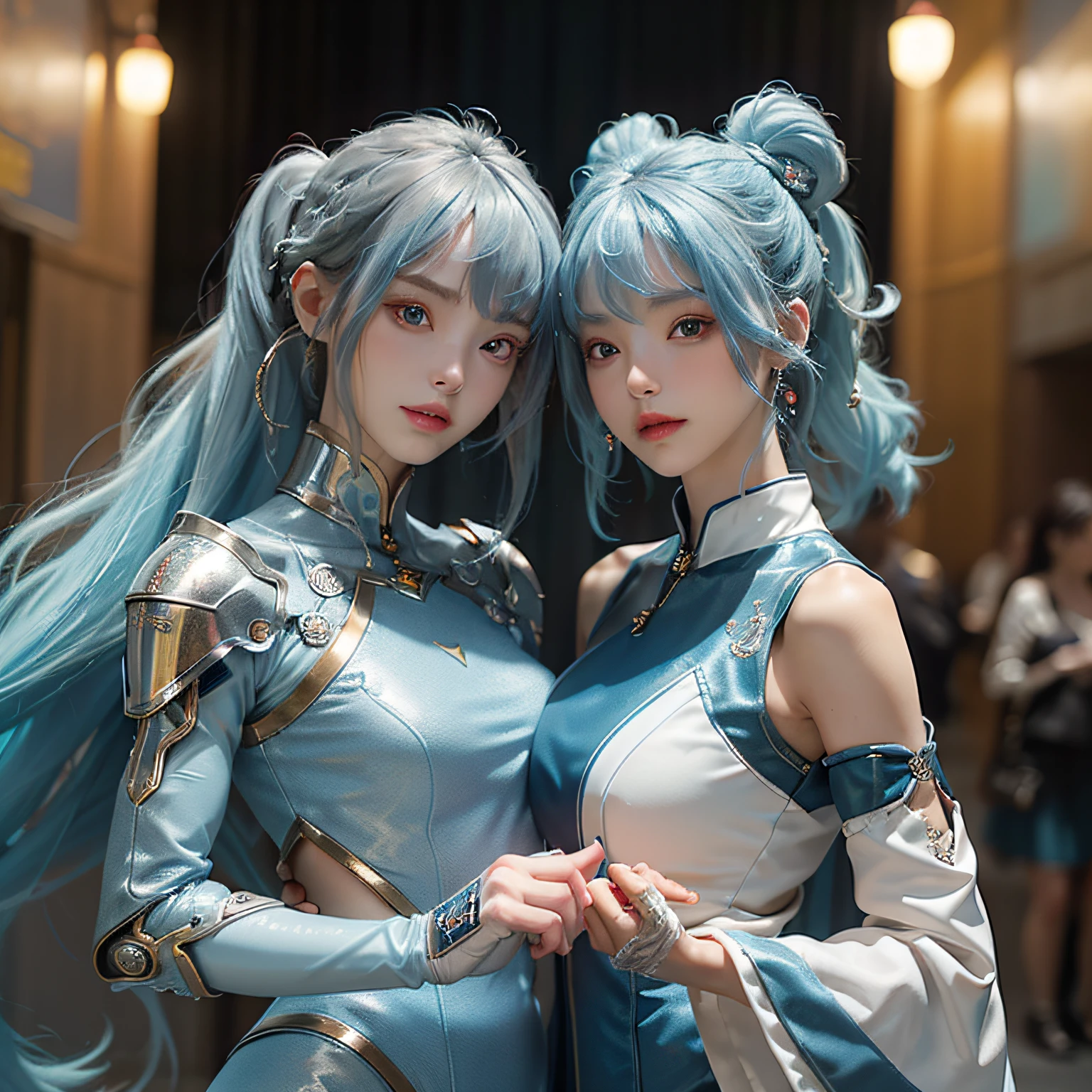1
anime girl with blue hair and a white dress and blue eyes, perfect android girl, live2d virtual youtuber model, ahegao, girls frontline style, hololive, from girls frontline, from arknights, waifu, ahegao face, azur lane style, android heroine, anime waifu, anime robotic mixed with organic, anime manga robot!! anime girl, anime cover
2
anime girl with blue hair and a white dress and blue eyes, an anime drawing inspired by Leng Mei, pixiv, tachisme, perfect android girl, live2d virtual youtuber model, ahegao, girls frontline style, hololive, from girls frontline, from arknights, waifu, ahegao face, azur lane style, android heroine, anime waifu