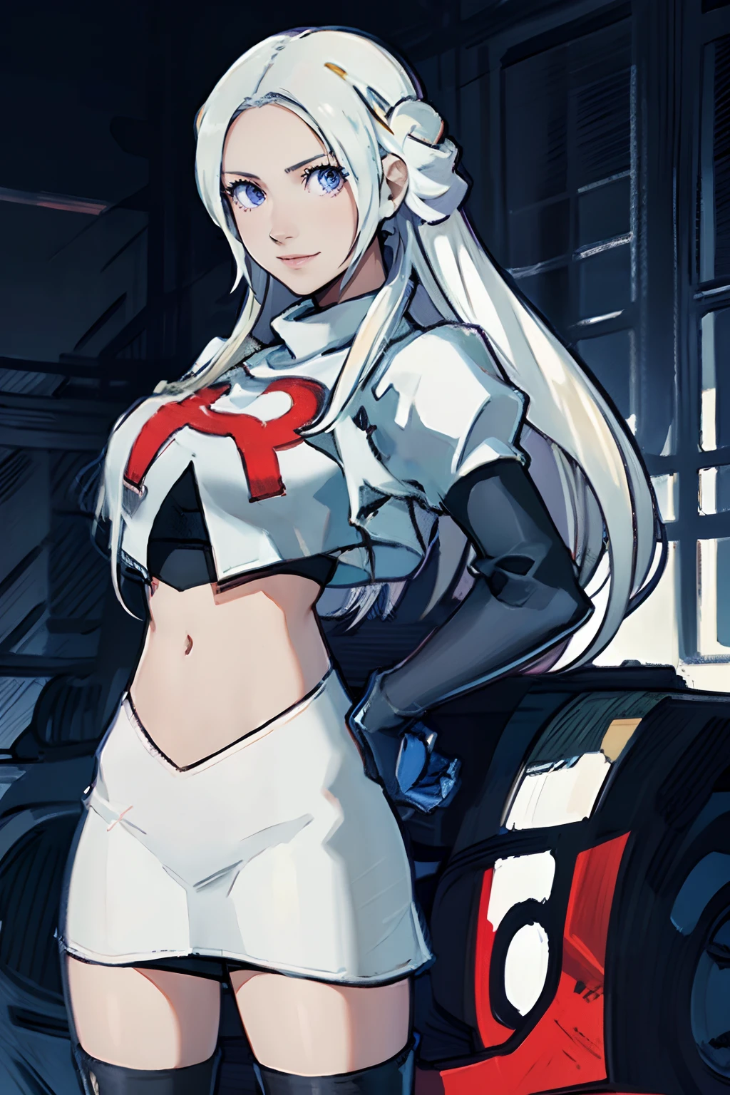 White mech girl， The details of the face are perfect，darling on franxx ,mecha girl，pilotsuit,tall，Gynecological diagram，Gel coat,Beautiful Warframe fan art, battle armor&#39;Thighs are thick and smooth, biomechanical oppai，Whole body diagram，A high resolution， ultra - detailed， iintricate， Beutiful women,run away， bodybuilding，Whole body diagram，Wonderful and magical， [[Slender fingers and hands：0.55]：：0.85]，（detail finger）