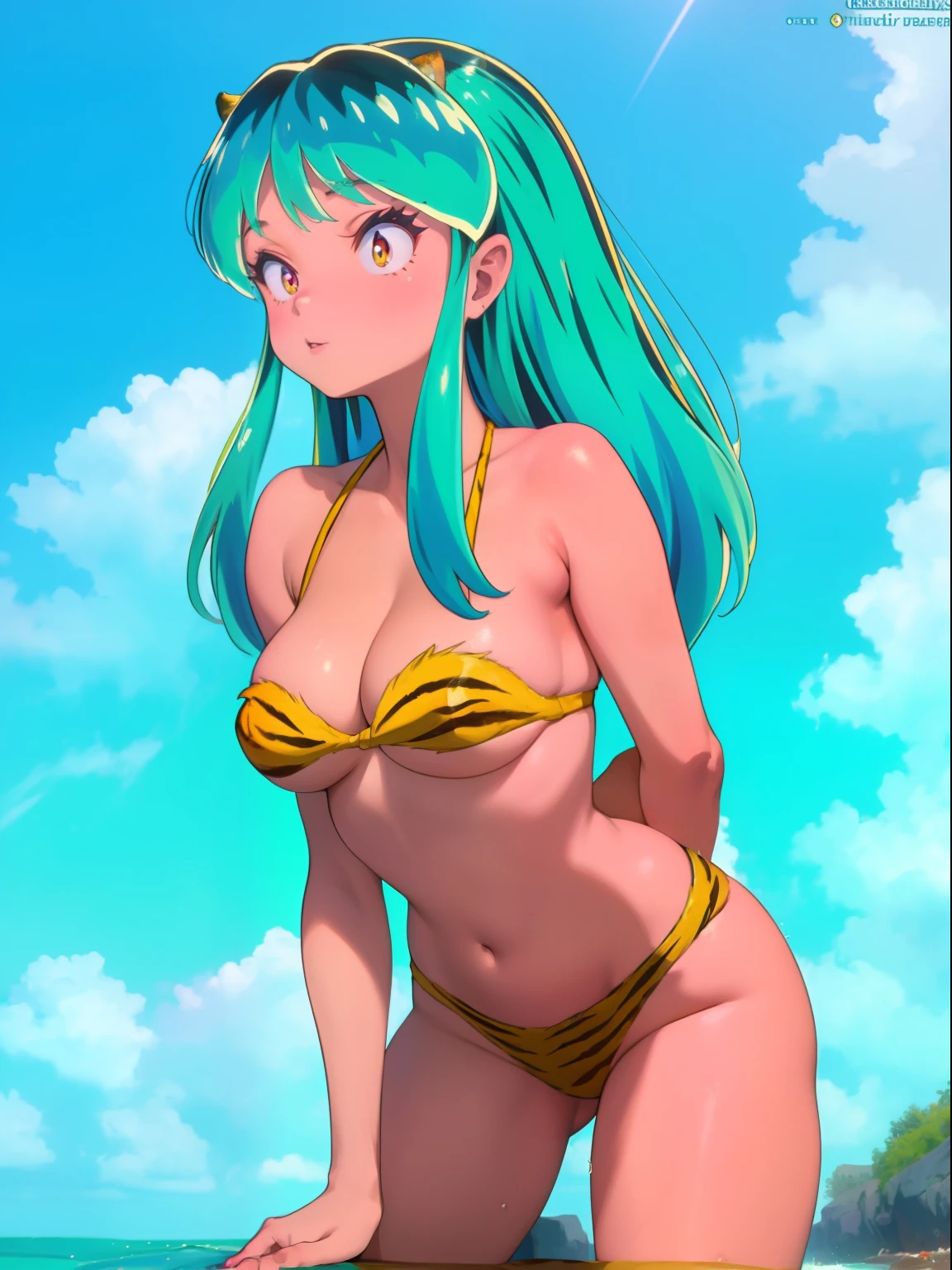 lum, bikini, tiger, sexy, (doggy style: 1.2), masterpiece, (penetration: 1.2),nsfw