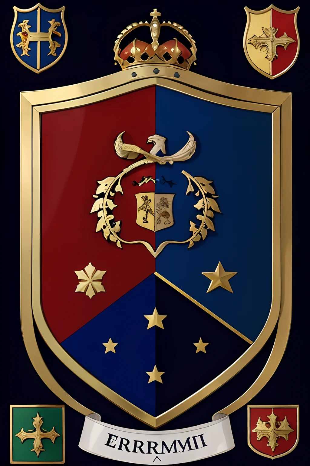 European-style medial coat of arms with the name RPG Armario