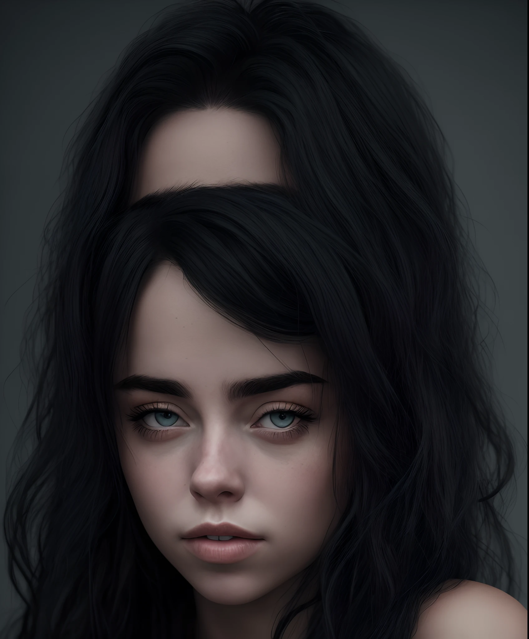 Realistic full frontal  Billie eilish