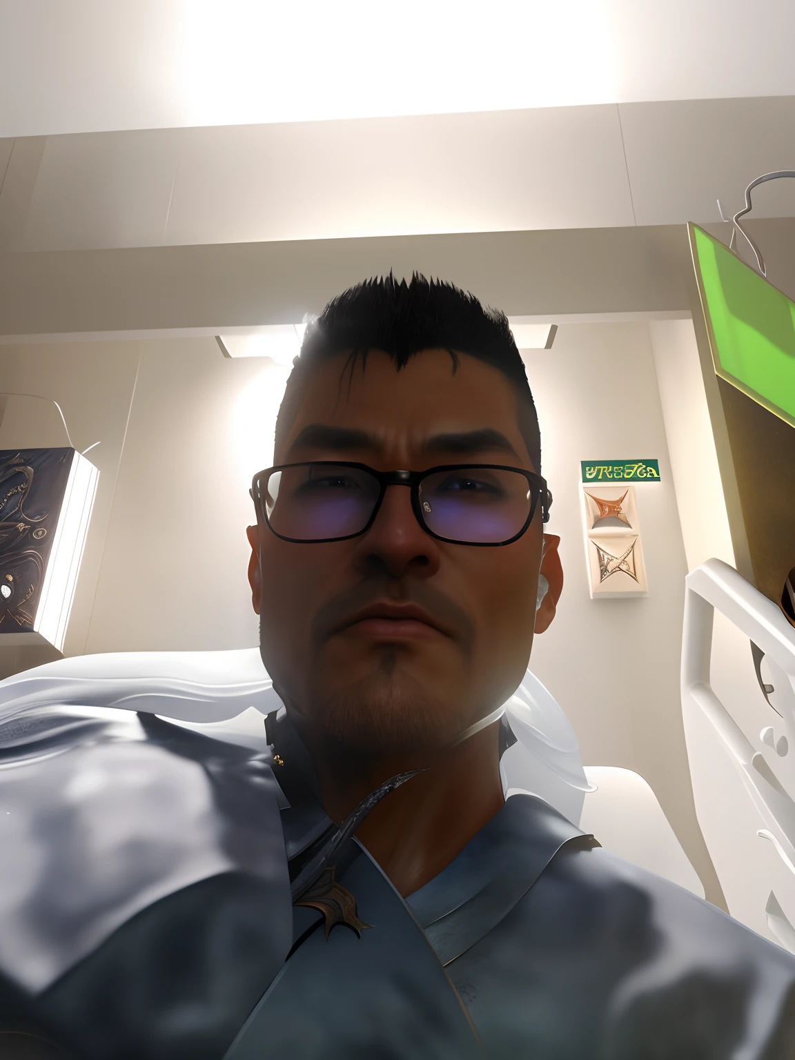 A (full body:1.3) shot at 8k resolution, best quality masterpiece, photorealistic, intense look, anatomical photorealistic digital painting portrait of a (male, muscular human warrior:1.3) in (black gold dragon scale intricate light armor:1.3) in a (mystical dark biomechanical environment:1.3), facial hair, long beard, light particle, very detailed skin, samurai holding golden katana, very detailed eyes, (elden ring style:1.3), long silver hair, (elvish kings armour style:1.1), concept artist, global illumination, depth of field, splash art