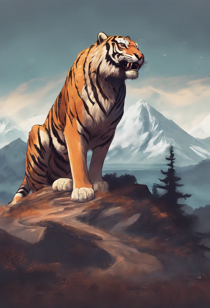 A mountain shaped like a tiger