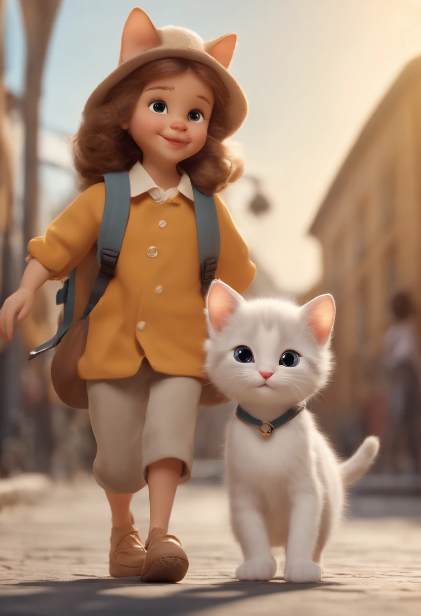 I have two kittens, a cute little cat, cute kittens, Cutest, Incredibly cute, Adorable and cute, And cute and lovely. They are walking down the street with backpacks, Walking together, commute, Proudly walk down the street, And the cat is walking. They are cute in the style of 🍂 and 🍁, Adorable and cute, Cute and adorable, oh, nice and cute. They are known as real-life Tom and Jerry.