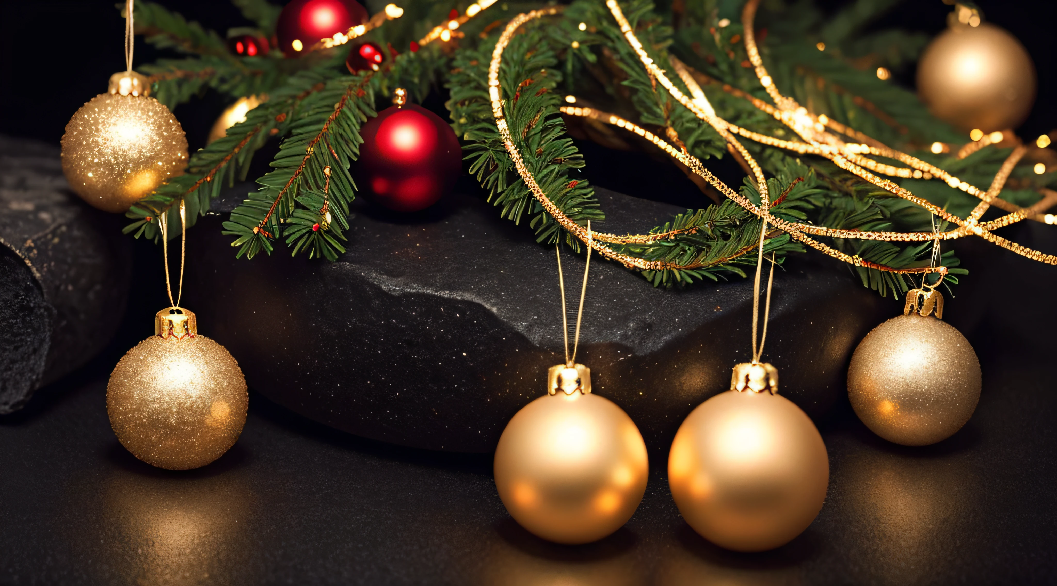 Christmas decoration on dark background