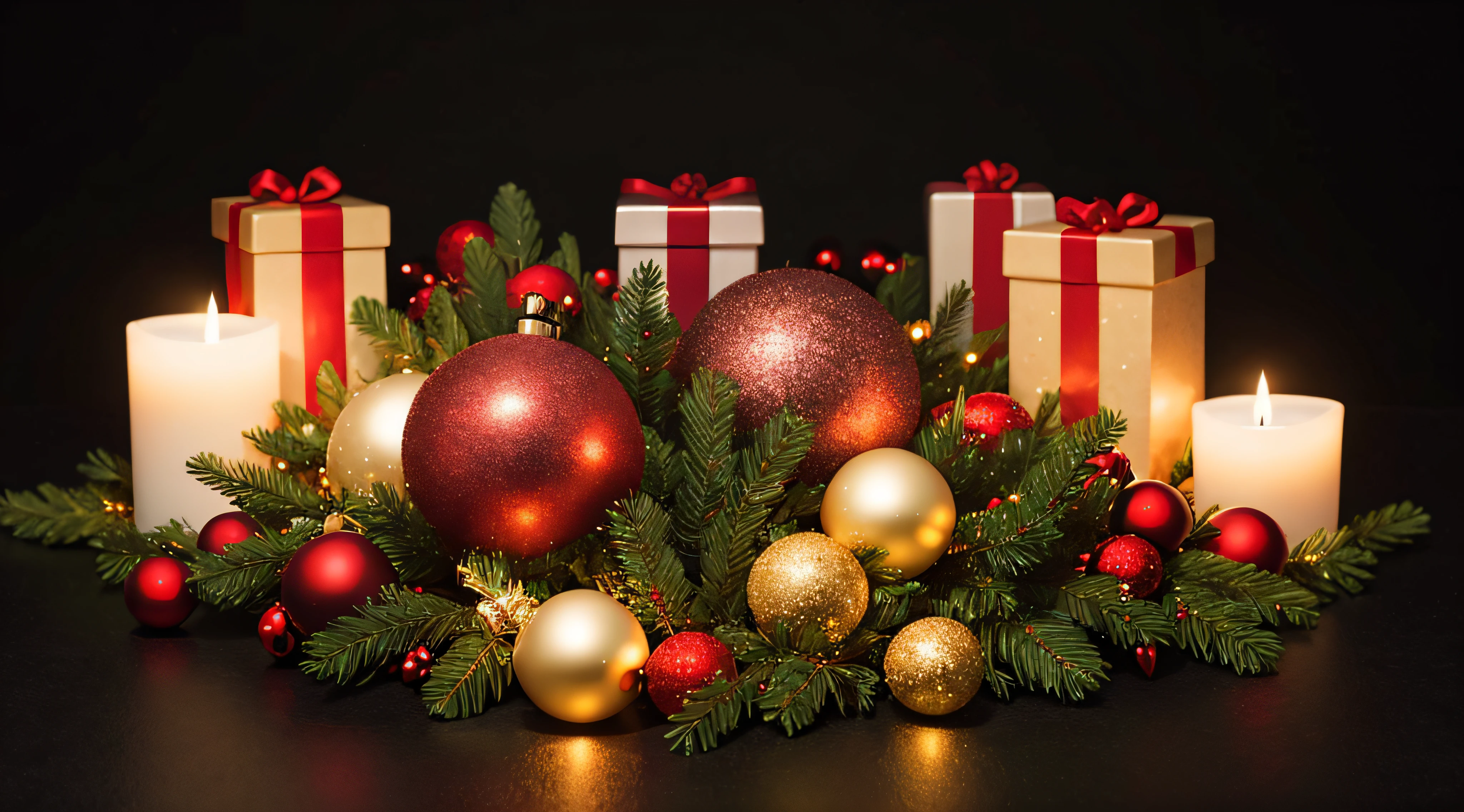 Christmas decoration on dark background