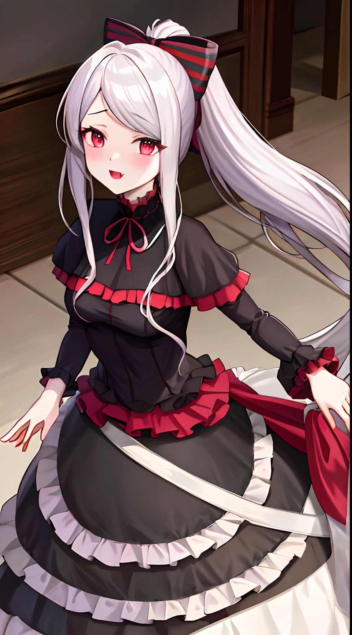 shalltear bloodfallen, shalltearcostume, masterpiece, best quality, 1girl, ponytail,