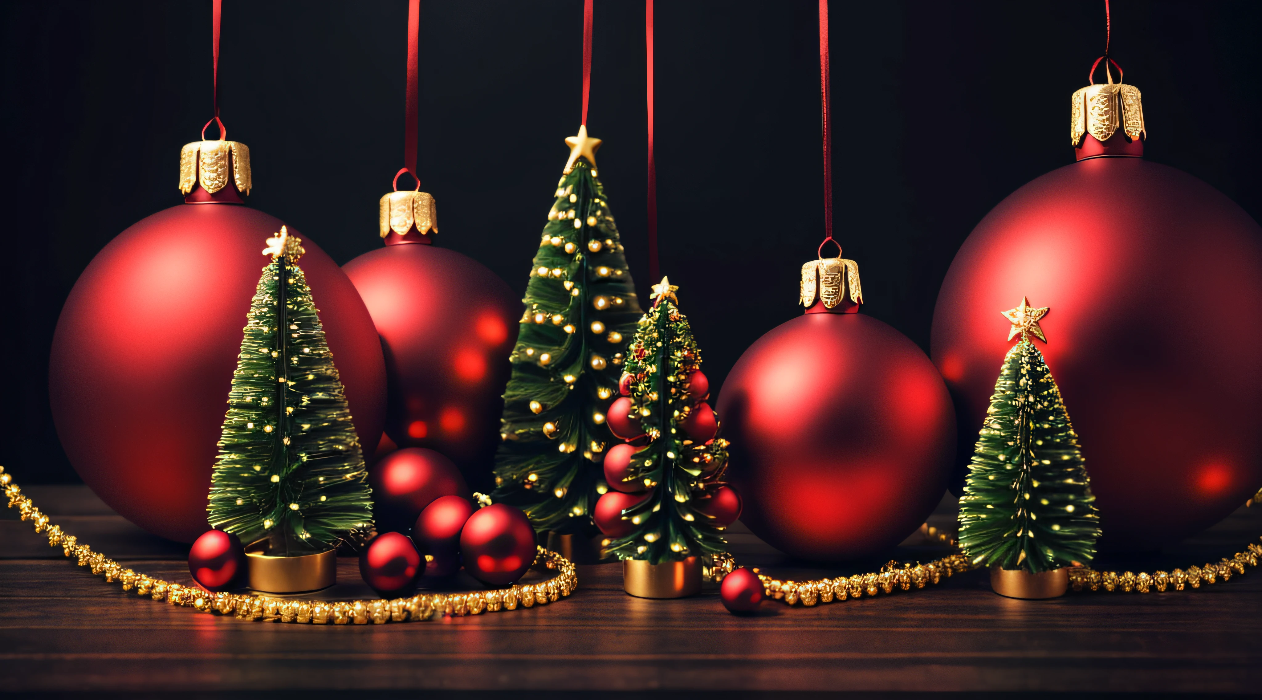 Christmas decoration on dark background