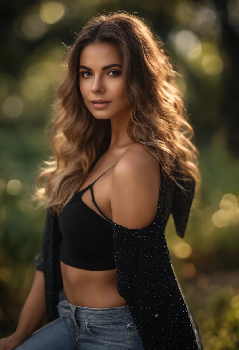 1girl, sorrir, (((peito pequeno))), (((Bokeh))),profundidade de campo,  cara bonito, Looking at the Viewer, master part, estilo modelshoot, clivagem, retrato de corpo inteiro, pose sexy, ((8k, Foto RAW, extremely high quality, master part), Alto detalhe RAW cor foto foto profissional,  (Realistic, Foto realism:1. 37), (extremely high quality), (Melhor sombra), (best illustration),  Ultra high resolution, highly detailed CG unified 8K wallpapers, Physics-based rendering, Cinematic lighting),