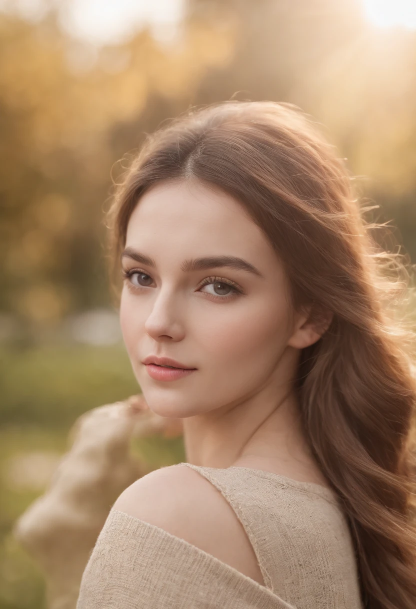 Beautiful dark blonde in beige sweater sitting in a park, Very detailed, 21 years old, Innocent face, Natural hair, gorgeous eyes, High resolution, mastepiece, Best Quality, Intricate details, Highly detailed, Sharp Focus, Detailed skin, Realistic skin texture, skin blemishes, Texture, Detailed eyes, Professional, 4K, Charming smile, Shallow depth of field, Perfect Fit Body, Extremely detailed, a picture_\(Ultras\), Photorealistic, Realistic, Post-processing, Maximum Detail, Roughness, Real life, A hyper-realistic, realistic live eyes, Photorealism, Photography, Sunny weather, shot with a Canon EF 24-70mm f/2.8L II USM lens