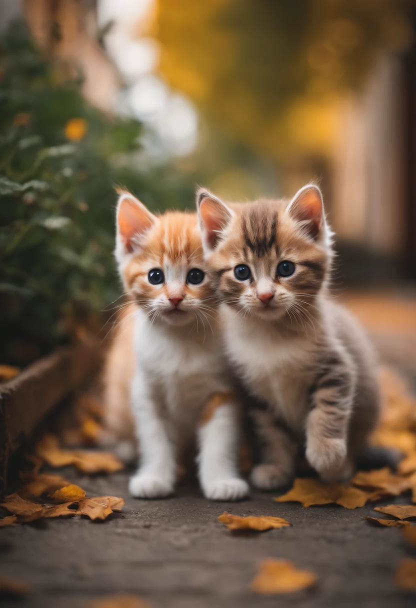 I have two little kittens, a cute little cat, cute kittens, Cutest, Incredibly cute, Adorable and cute, And cute and lovely. They are walking down the street with backpacks, Walking together, commute, Proudly walk down the street, And the cat is walking. They are cute in the style of 🍂 and 🍁, Adorable and cute, Cute and adorable, oh, nice and cute. They are known as real-life Tom and Jerry.