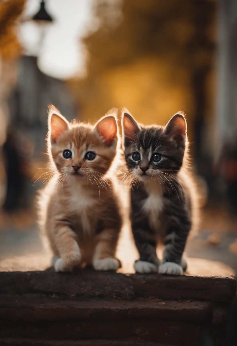 I have two little kittens, a cute little cat, cute kittens, Cutest, Incredibly cute, Adorable and cute, And cute and lovely. They are walking down the street with backpacks, Walking together, commute, Proudly walk down the street, And the cat is walking. They are cute in the style of 🍂 and 🍁, Adorable and cute, Cute and adorable, oh, nice and cute. They are known as real-life Tom and Jerry.