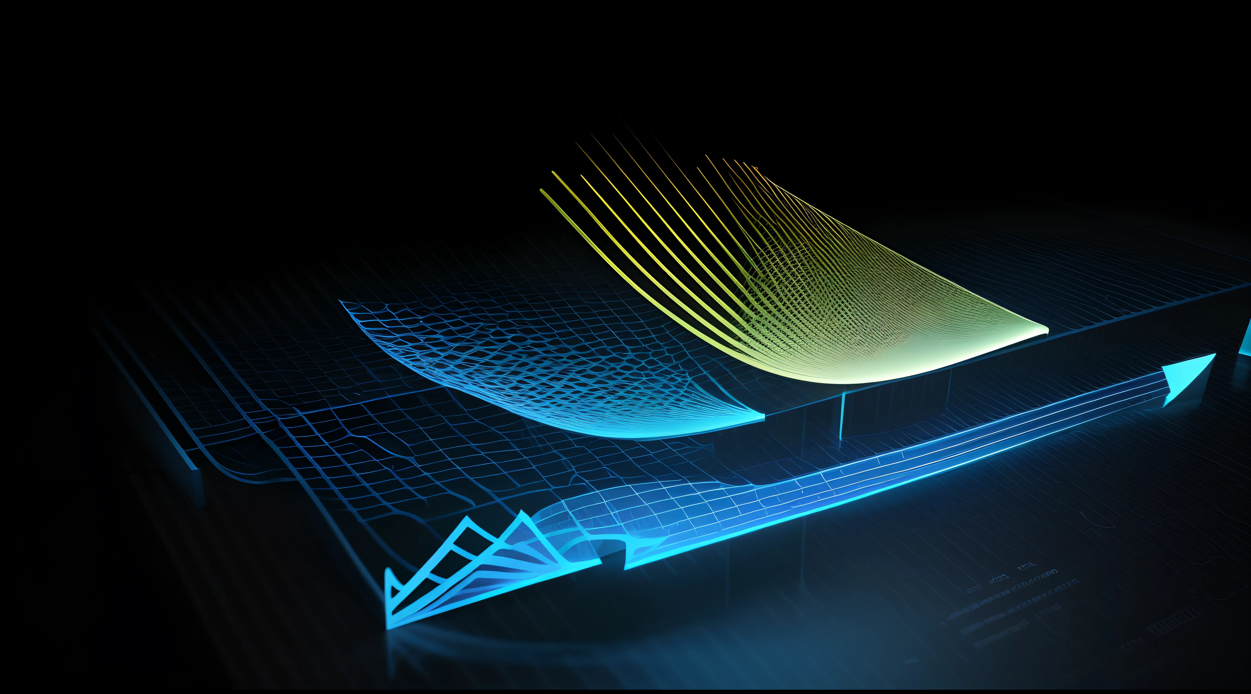 Engaging 3D visualization featuring stunning graphs、glinting