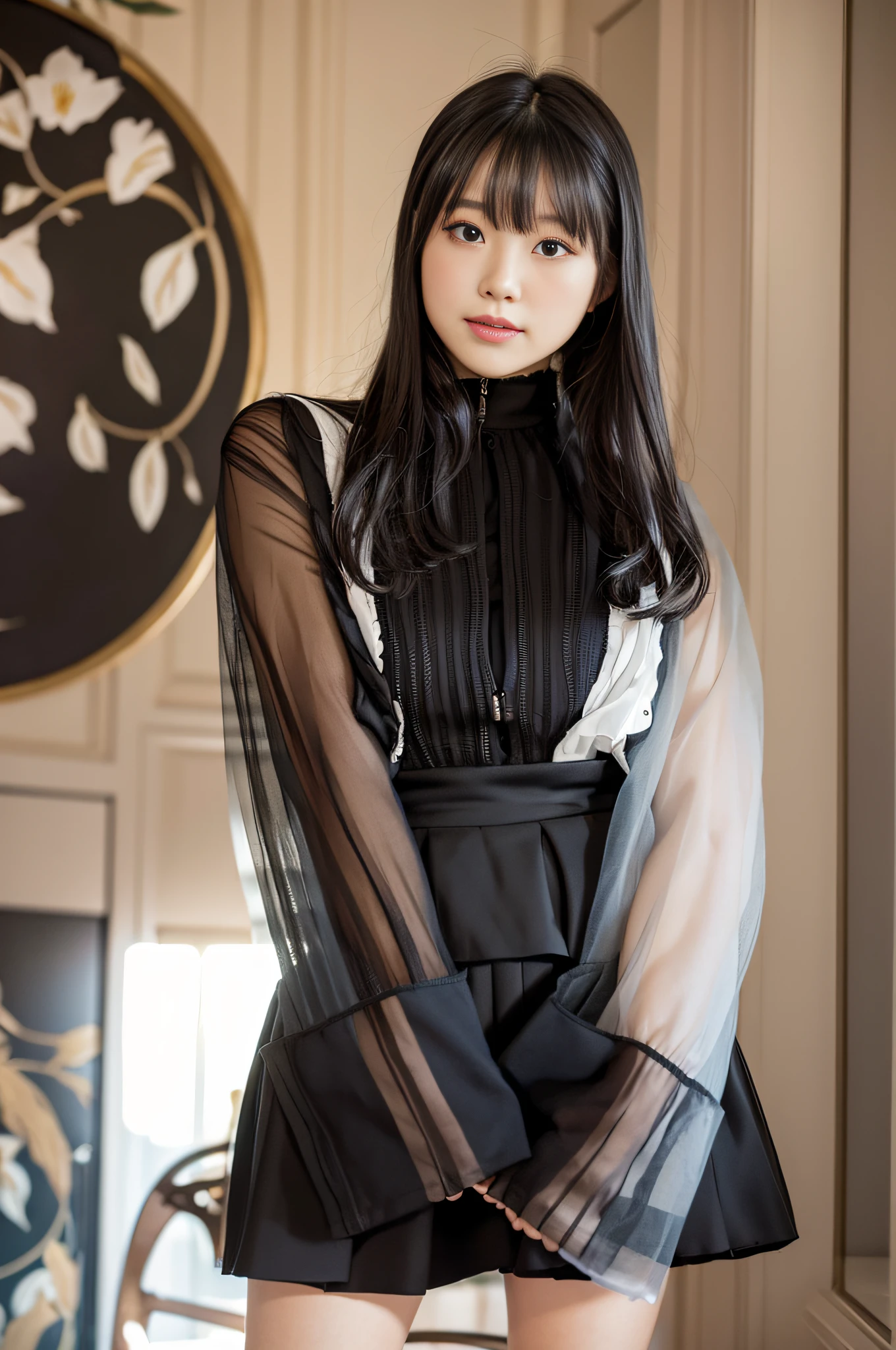 Charming beauties、Floral Pantyhose、Suit jacket、Black tight skirt、beauty legs、Dyed in darkness、lacy fabric