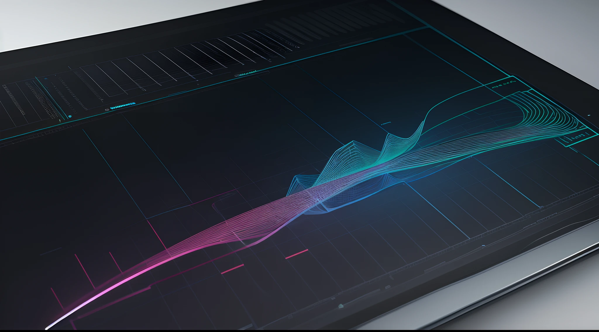Engaging 3D visualization featuring stunning graphs、glinting