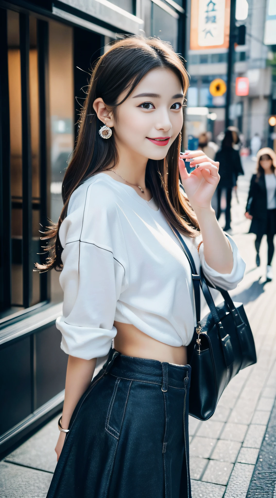 (((32K,very high res, high detailing, highly accurate,Masterpiece Girl 1：1.5))),Raw photo & realistic atmosphere,beautiful dark blue eyes,Detailed mouth,Glossy lips,Detailed eyebrows,Soft white skin that shines with every detail,,Eyes drawn in detail、Very beautiful eyes with azure eyes,Detailed lips、Very beautiful face,Very well-formed face、Lifelike face,shiny beautiful lips,Beautiful eyebrows,Infinite reality,Best design,（Insanely cute Japan 16-year-old high school girl,,Beautifully shaped breasts,Very cute beautiful girl,Little Girl,Healthy body,Outstanding style：1.5）,Best Natural Makeup,Japanese ido,Korean Idols,Young sensual idol,Moist eyes,Dark Beautiful Deep Eyes,Beautiful butt,beauty legs,,camel's foot,：1.3),超A high resolution、,Natural and realistic face,Back lighting,Pure eyes are too cute,(((photorealisim,Photograph the whole body))),,Reality Live Action,（Fashionable earrings,,a necklace,A bracelet,gyuru,Glossy nail art,2022 Women's Teens Winter Casual Fashion,Down jacket,Black pants,white shoe,Calm and fashionable girl,light brown hair,Braided ear hair,独奏,little smiling,full body Esbian,Show full-body fashion,Leaning forward,Bend over, Only beauty young cute 15 year old girl,A rather petite and very cute 15-year-old girl：1.7）,Night in Shibuya