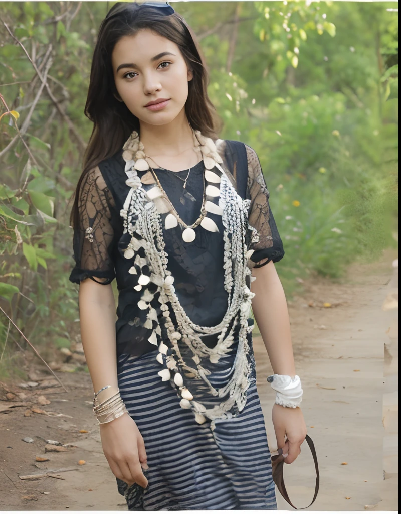 The girl in the nature