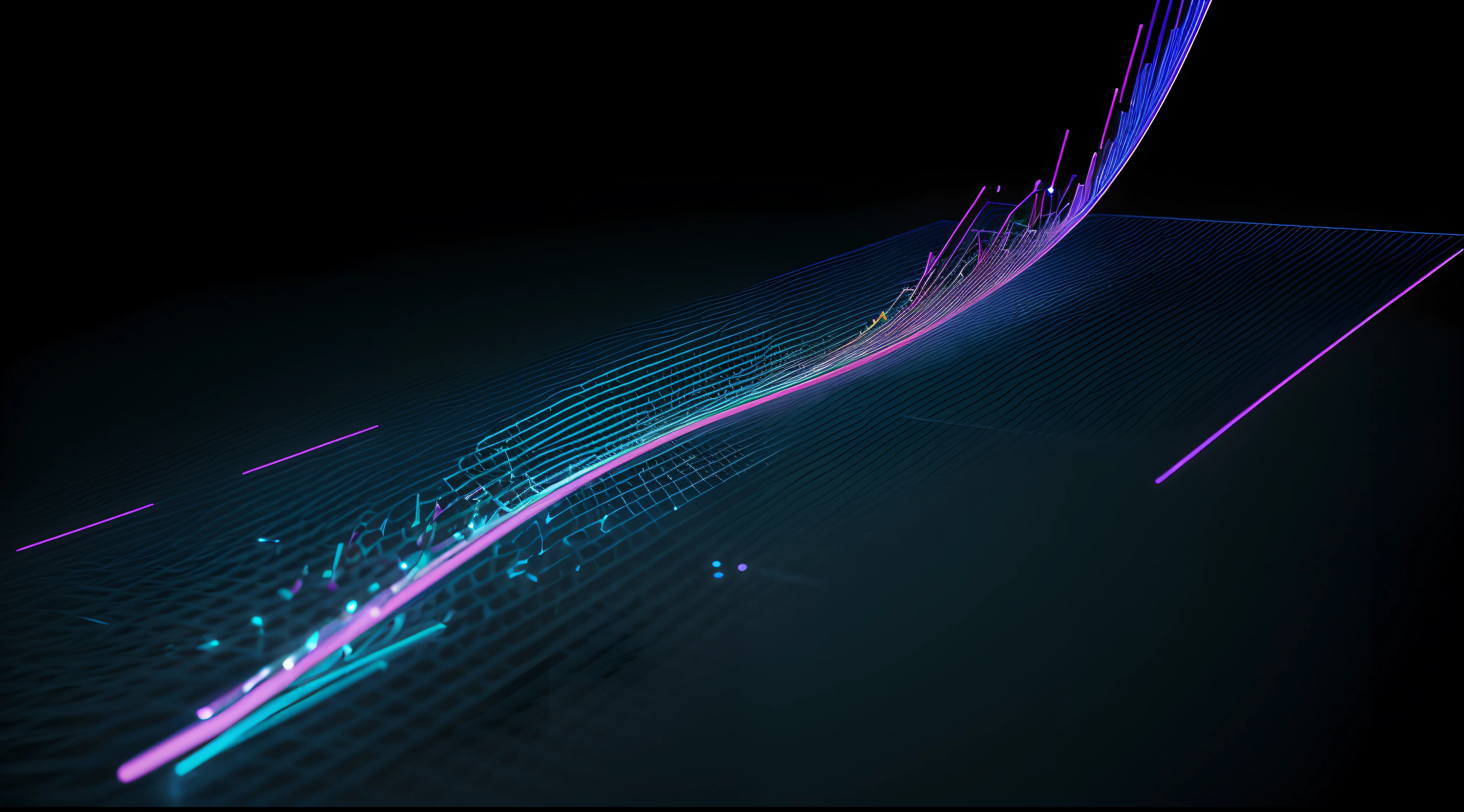 Engaging 3D visualization featuring stunning graphs、glinting