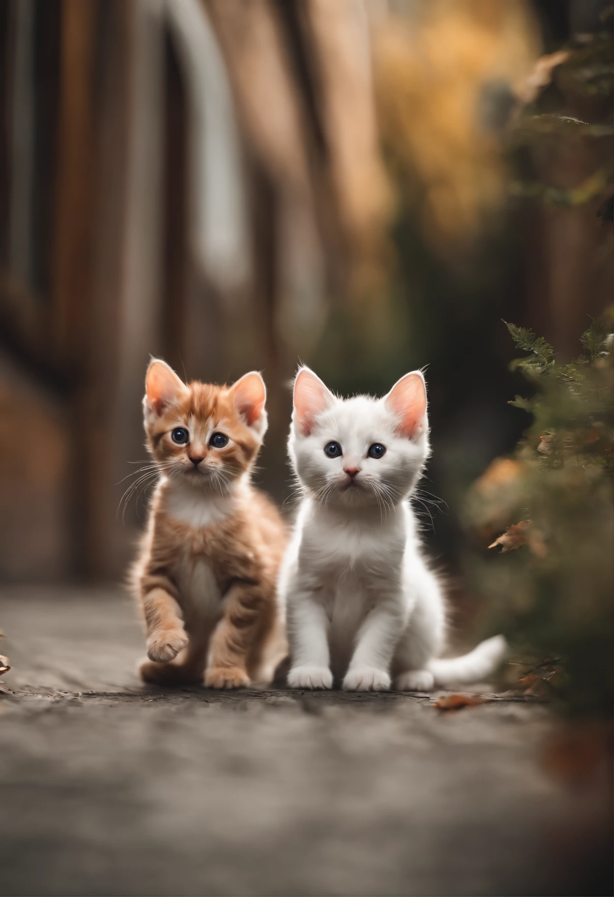 I have two  kittens, a cute little cat, cute kittens, Cutest, Incredibly cute, Adorable and cute, And cute and lovely. They are walking down the street with backpacks, Walking together, commute, Proudly walk down the street, And the cat is walking. They are cute in the style of 🍂 and 🍁, Adorable and cute, Cute and adorable, oh, nice and cute. They are known as real-life Tom and Jerry.