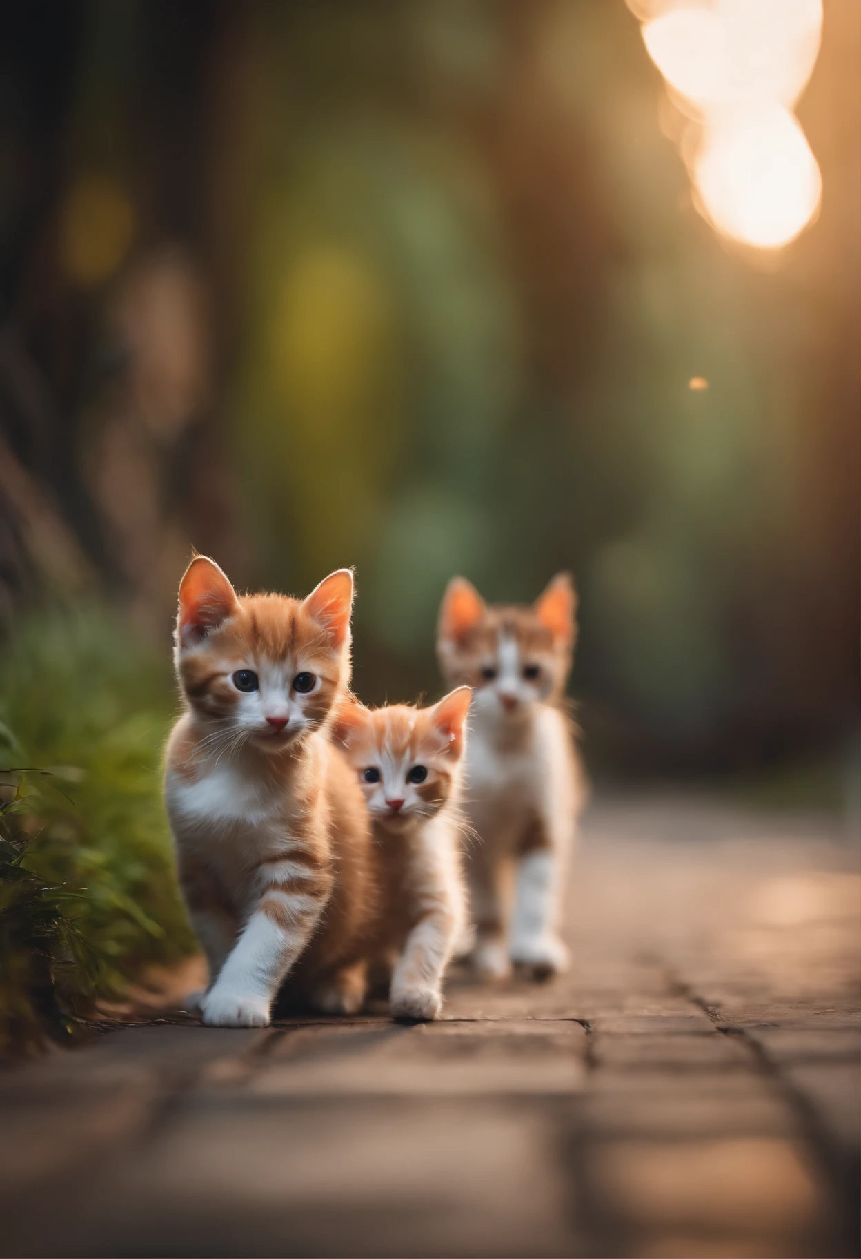 I have two kittens, a cute little cat, cute kittens, Cutest, Incredibly cute, Adorable and cute, And cute and lovely. They are walking down the street with backpacks, Walking together, commute, Proudly walk down the street, And the cat is walking. They are cute in the style of 🍂 and 🍁, Adorable and cute, Cute and adorable, oh, nice and cute. They are known as real-life Tom and Jerry.